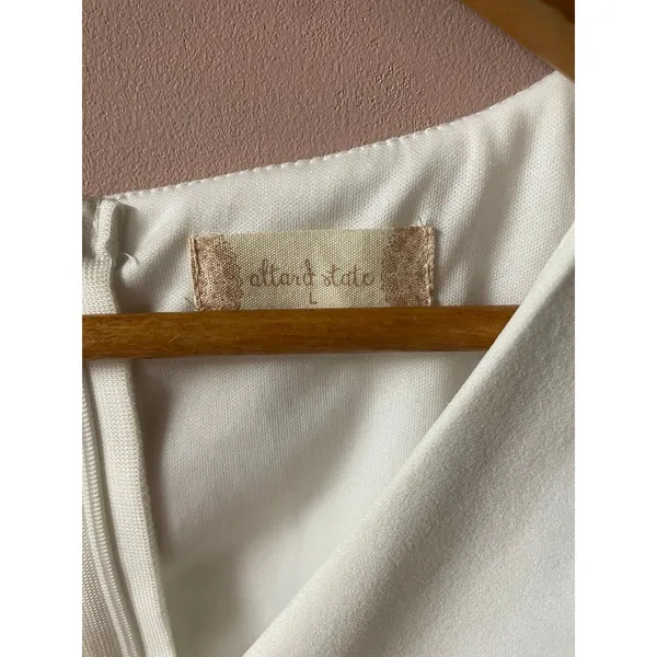 Altar’d State White/Cream Ruffled Mini Dress Size L - Image 8