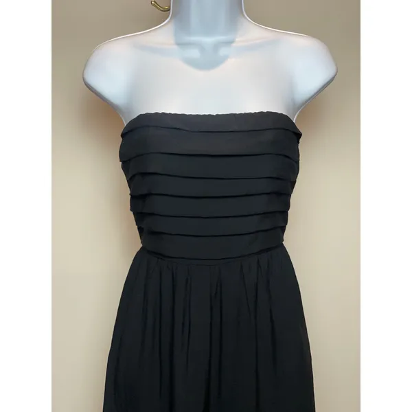 The Workshop Maxi Dress Size S Black Strapless Smocked Cotton New With Tag - Image 2