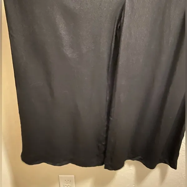 Lulu's Stroll on Over Black Button-Front Wide Leg Pants Size M - Image 6