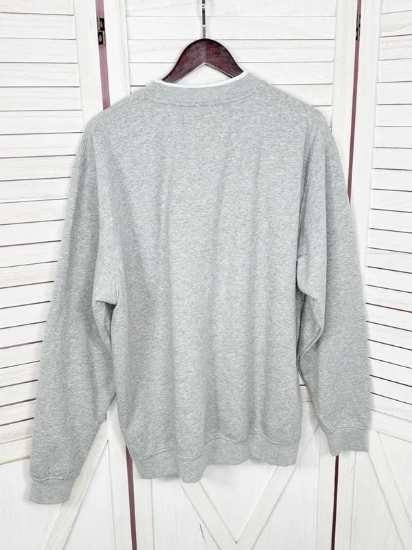 Vintage King Universal Cottagecore Floral‎ Heart Embroidered Sweatshirt Grey 2XL - Image 7