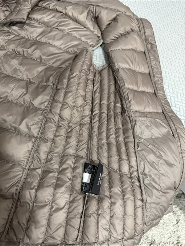 Heatkeep Women's Light Brown Taupe Insulated Puffer Vest Zip Front Small - Image 8