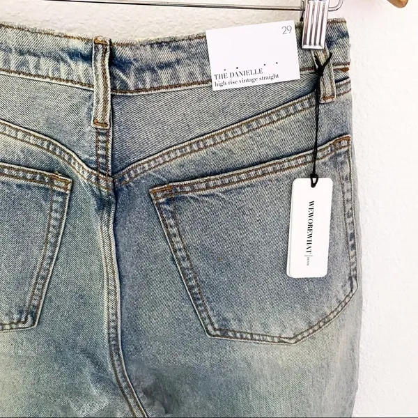 WeWoreWhat Danielle Rigid Jeans‎ High-Rise Straight Vintage Wash Size 29 NWT - Image 9