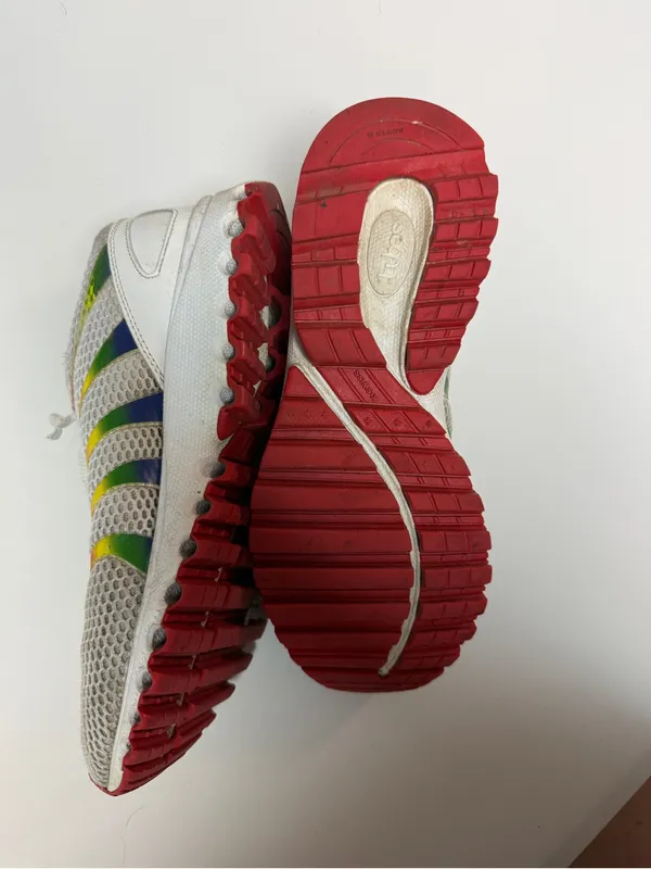 K-Swiss Tubes Running Shoes Women’s Size 9 White Rainbow Mesh Sneakers - Image 4
