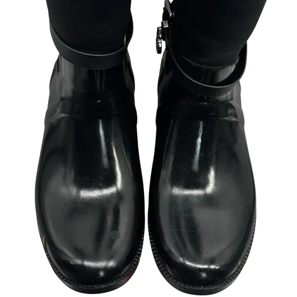Michael Kors‎ Charm Stretch Calf Black Rain Boots Capsule Comfort Utility 9 - Image 6