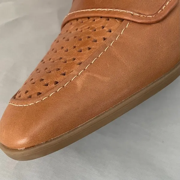Clarks Collection Lyrical Way Shoe Size 7 Brown Leather Loafers Flats Perforated - Image 12