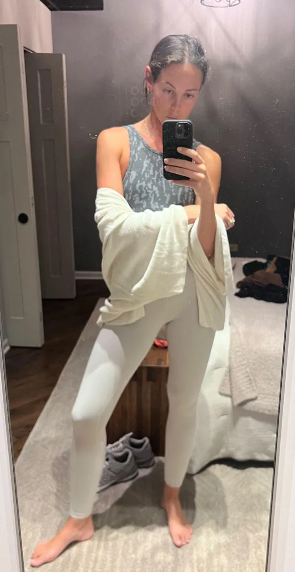 lululemon cream colored wrap Shaw sweater  - Image 6
