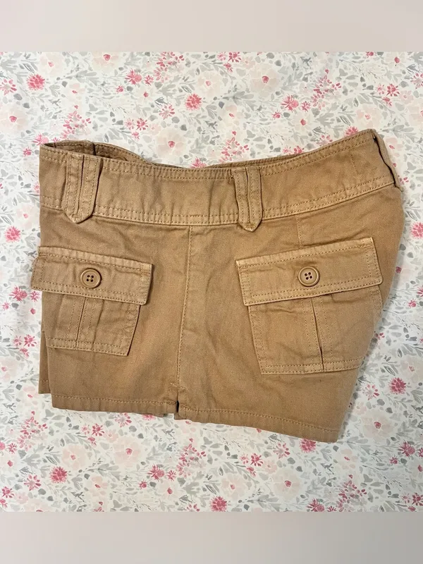 Aeropostale Cargo Low-Rise Twill Shorty Shorts Size 0 - Image 10
