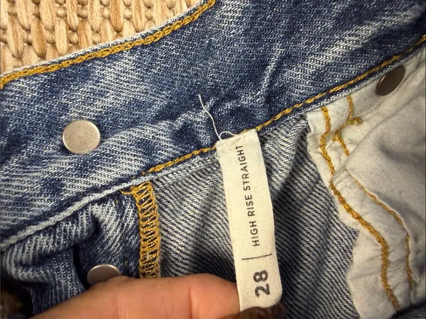 PacSun Distressed Light Blue high rise straight leg Jeans - Image 4