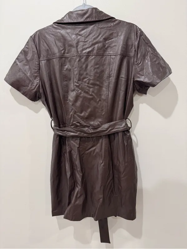 Amanda Uprichard Sz M Short Sleeve Greyson Mini Dress in Cocoa - Image 6