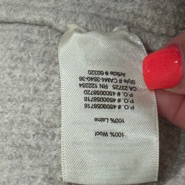 1466 | Wilfred Aritzia 100% Wool Mock‎ Neck Sweater Vest Grey Womens M - Image 7