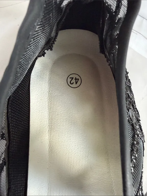Source Unknown Black Beaded Mesh Slip-On Sneaker - Image 8