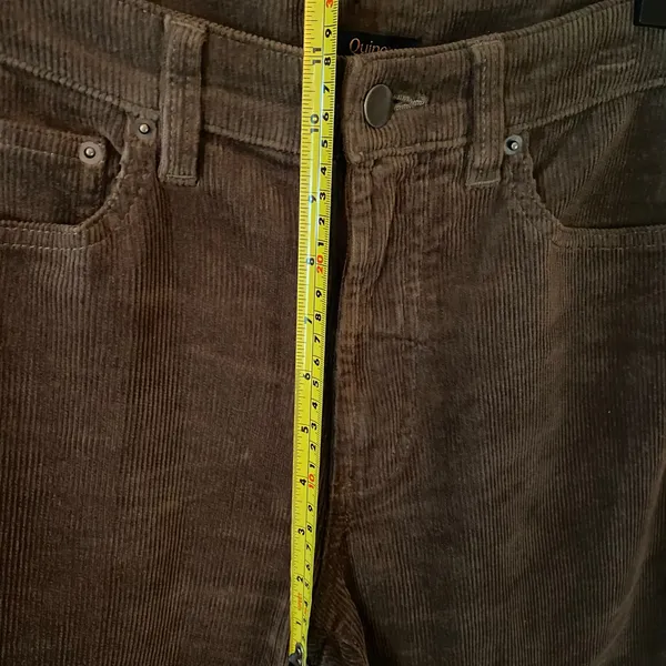 Quince Brown Corduroy Straight Leg Pants Minimalist High Rise Women's size 6 - Image 9