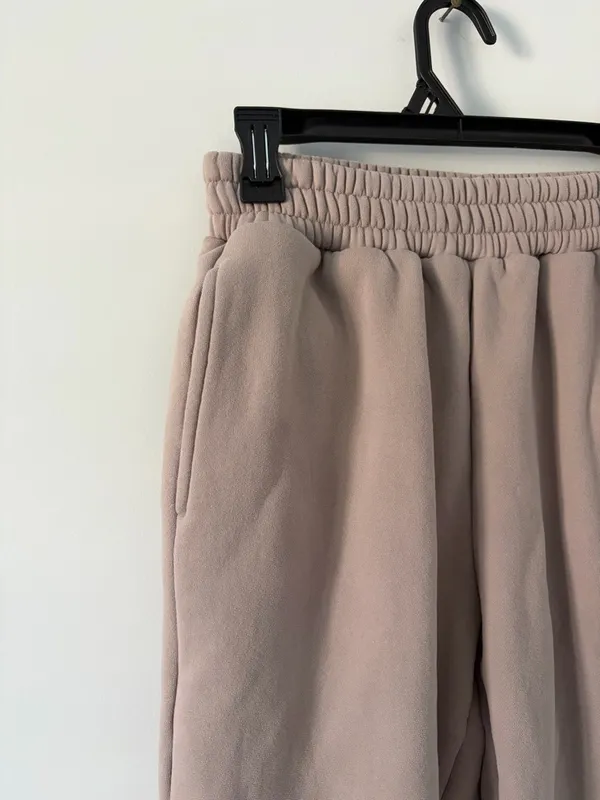 COMFRT Travel Essentials Oversized Unisex Jogger Fleece Sweatpants Bark Small - Image 3
