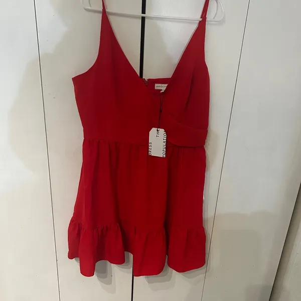 Nordstrom Bold Red Dress the population dress - Image 3