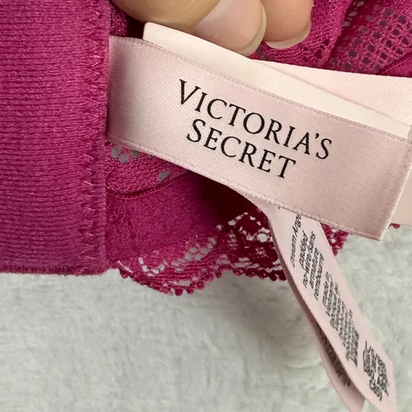 Victorias Secret Dream Angels Magenta Lace Longline Bralette‎ L 417807-QAX - Image 4
