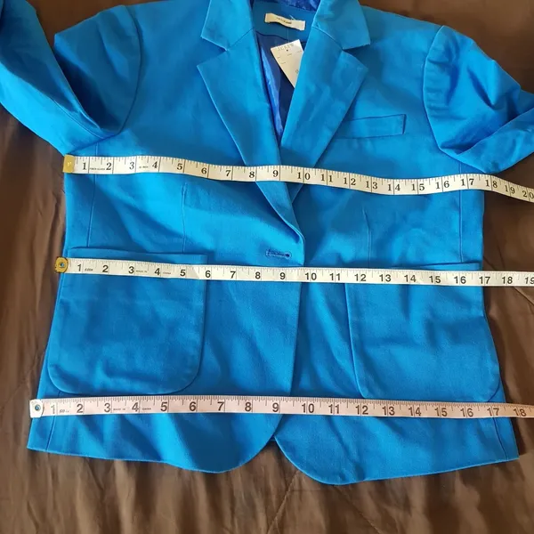 J.Crew Womens Blue Blazer Tailored Classic Career Office Jacket Preppy Sz Medium - Image 11