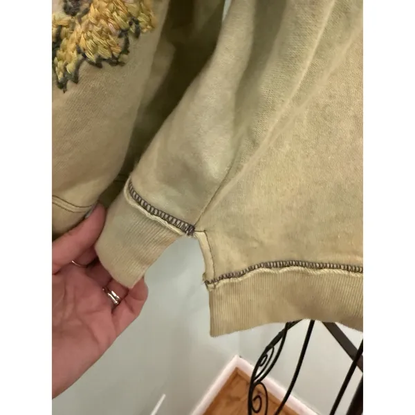 Daily Practice Anthropologie Tie Dye Sweatshirt Size XS Lime Green‎ Mint Relaxed - Image 7