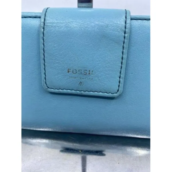Fossil Blue Leather Large Card Id With Expandable - Image 2