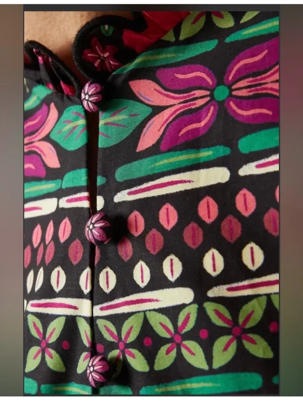 NWOT Farm Rio Floral Tiered Mini Dress - Pink & Green Size S - Image 3
