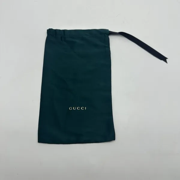Gucci Authentic Designer Hard Velvet Clamshell Eyeglass Sunglasses Case In Green - Image 11