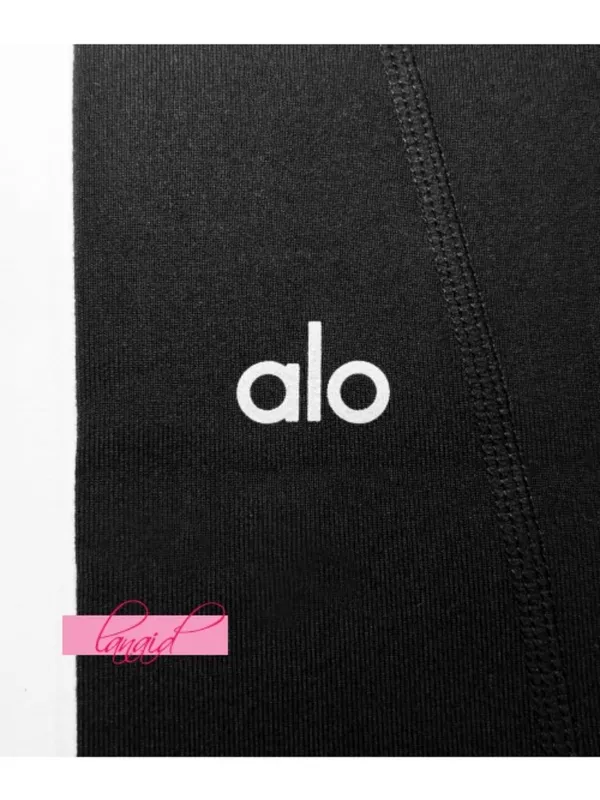 Alo Airbrush High-Waist 7/8 Better Together Leggings Black White Sporty Hi-Rise - Image 9