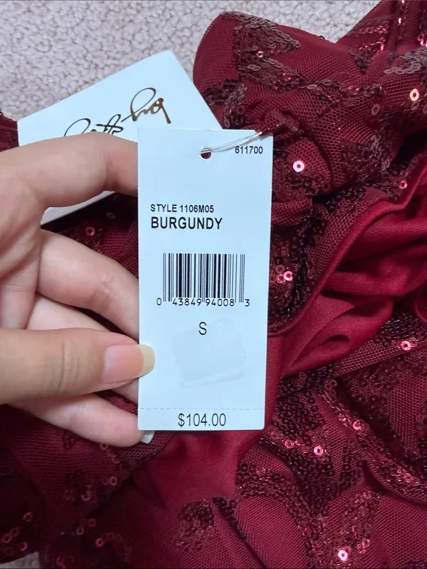 by & by Sequin Long Sleeve Dress Red - Image 6