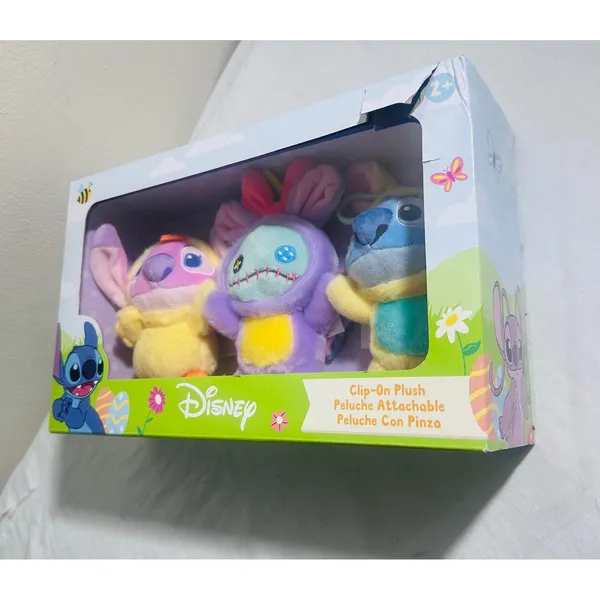 Disney Stitch Angel Scrump 3pc Clip On Plush Bag Charms Keychain NEW Gift Set - Image 3