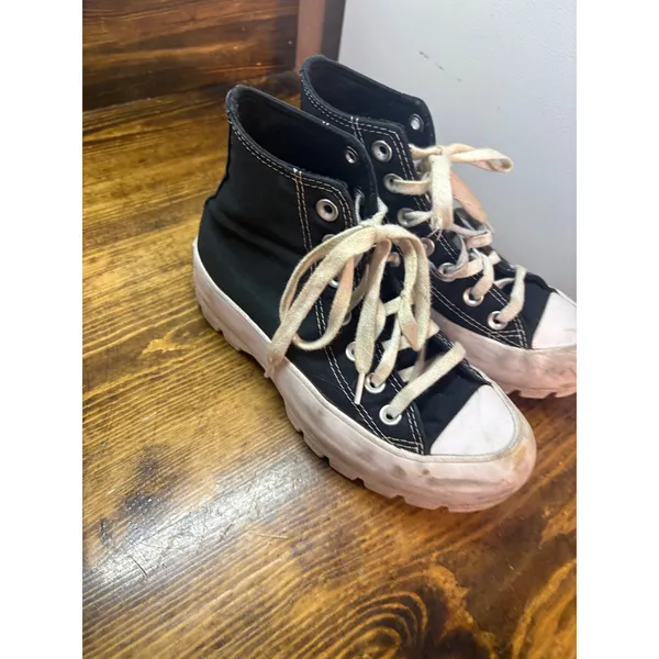Converse‎ Black Platform Sneakers Size 5 - Image 2