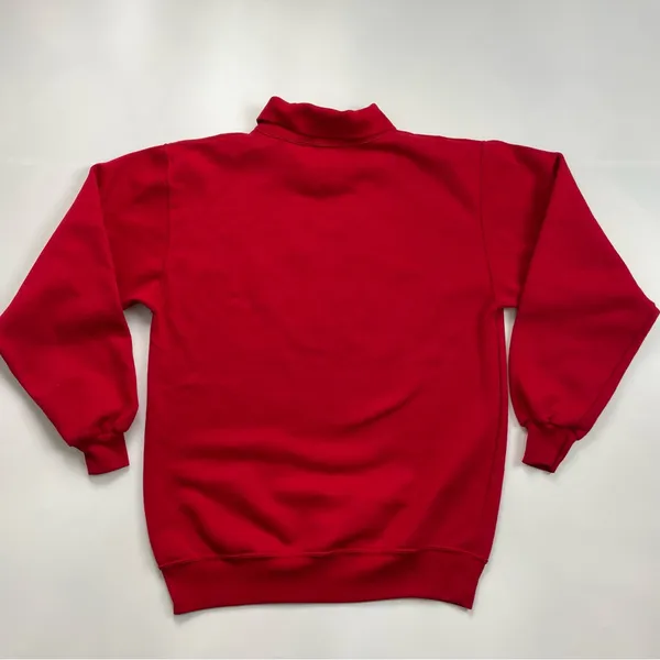 Vintage Giorgio Beverly‎ Hills Sweatshirt Red Collar Top Embroidered Preppy 80s - Image 2