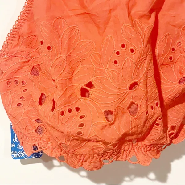 Free People Size Medium Coral Kiss‎ Kiss Racerback Crop Tank NEW - Image 4
