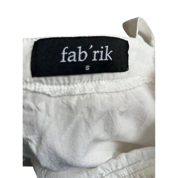 Fab’rik Callie Tiered Midi Dress White Beachy Vacation Size Small - Image 9