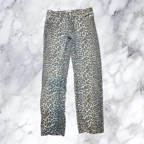 RSQ Leopard Print Jeans Y2K Low Rise Straight Leg Animal Print Pants - Image 2