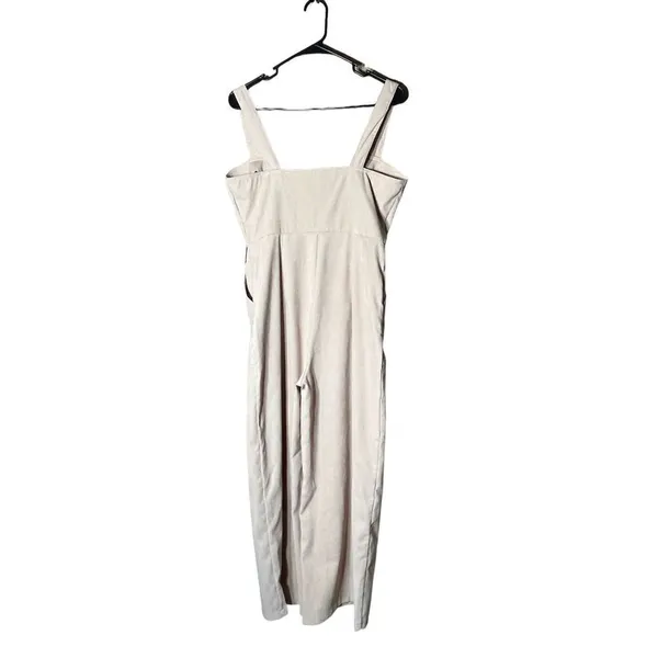 Nasty Gal Corduroy Cream Zip Up‎ Jumpsuit Size 6 - Image 9