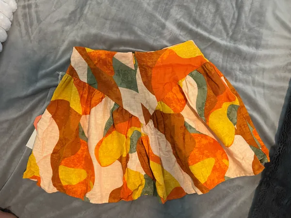Noel Fe X Mini Skirt Orange Size 4 - Image 4