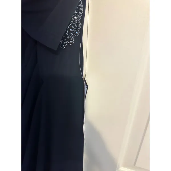 SLNY Womens Navy Side Embellishment 3/4 Sleeve‎ Full-Length Sheath Dress NWT 18 - Image 8