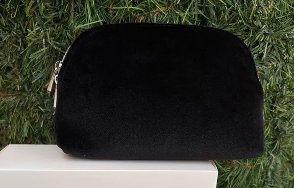 Christian Dior 2024 Black Velvety ‘DIOR’ Monogram Pouch Clutch Bag, NIB - Image 10