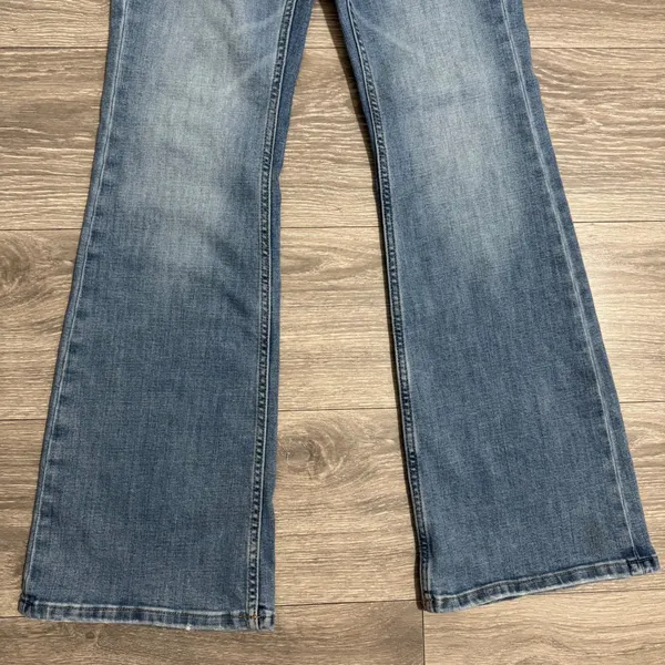 Aeropostale‎ Womens High Rise Flare Jeans 24x31 in Medium Wash Blue Size 2 Boho - Image 5
