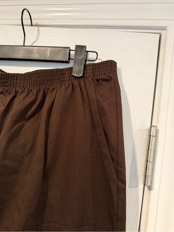 NWT Alfred Dunner Size 14 Chocolate Brown Pull On Cotton Stretch Pants - Image 3
