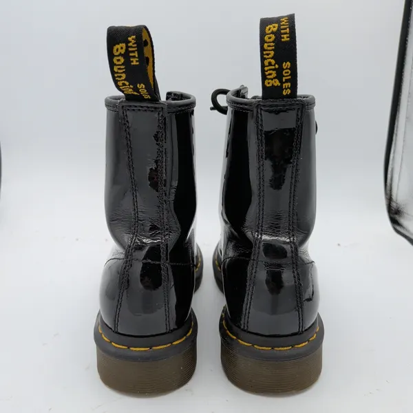 Dr. Martens 1460 W Black‎ Patent Leather Lace Up Combat Boots Womens US 6 EU 37 - Image 5