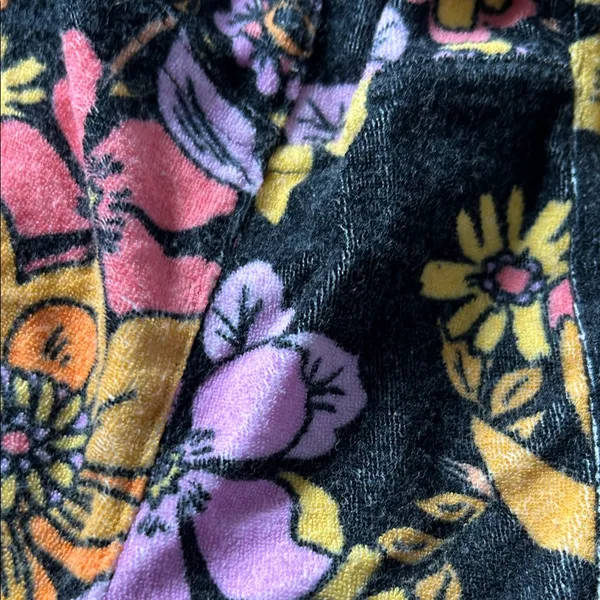 Free People High Waist Floral Shorts - Black, Pink, Yellow - Image 5