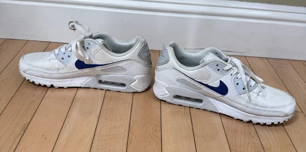 Nike Air Max 90 White with Blue Swoosh Size 9 / 40.5 - Image 3
