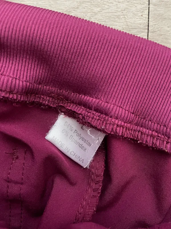 Women's Berry Drawstring Cargo scrubs Purple Size L - Image 2