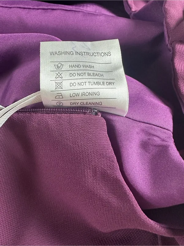 KMQSY V-Neck Ruched Evening Gown with High Leg Slit Plum Size 10 NWT - Image 9