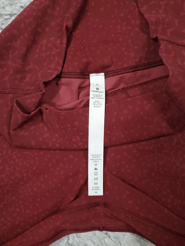 Lululemon HR Align Pant 28" Engineer Print City Camo Chianti Red Size 8 Leggings - Image 6
