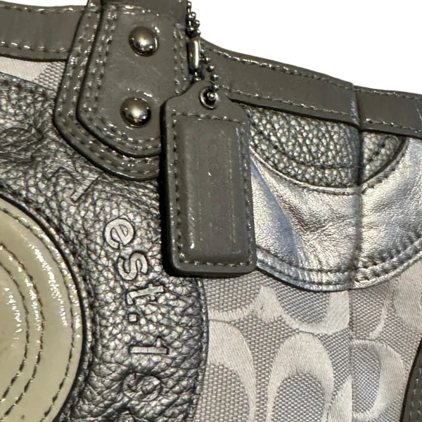 Coach Madison Mia Inlaid C Signature Leather Suede‎ Purse - Image 3