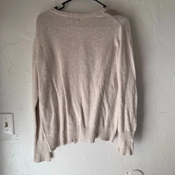 Old Navy‎ Y2k Size Large Beige Orange Argyle Diamond Button Academia Sweater - Image 5