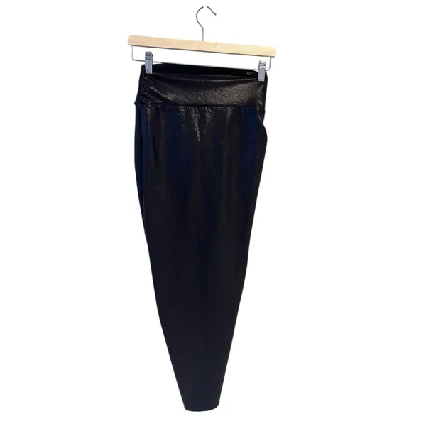 NWT black SKIMS Liquid Shine Swim Sarong Skirt XS onyx - Image 4