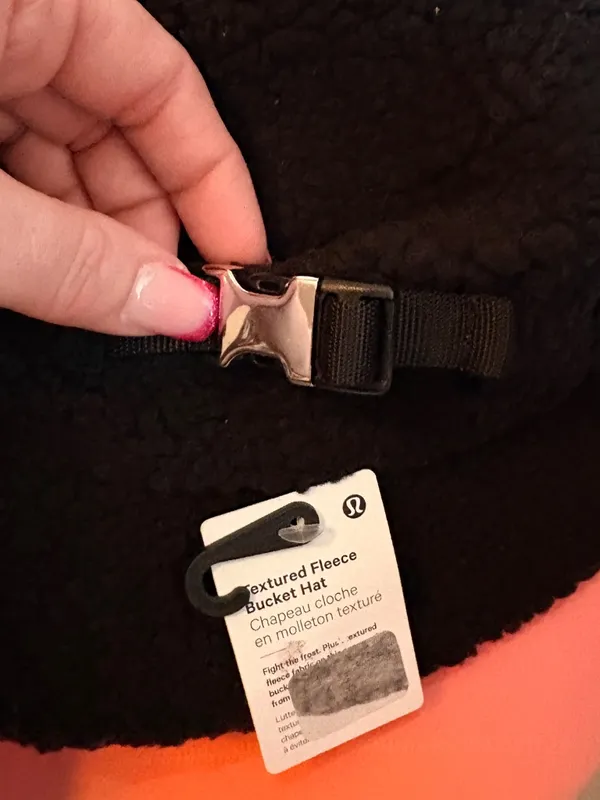 Lululemon Textured Fleece Bucket Hat L/XL BLK Black New with Tags - Image 2