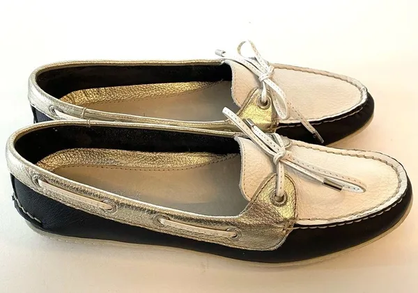 Sperry Top-Sider Montauk Navy, Silver & White Boat Shoes - Image 4