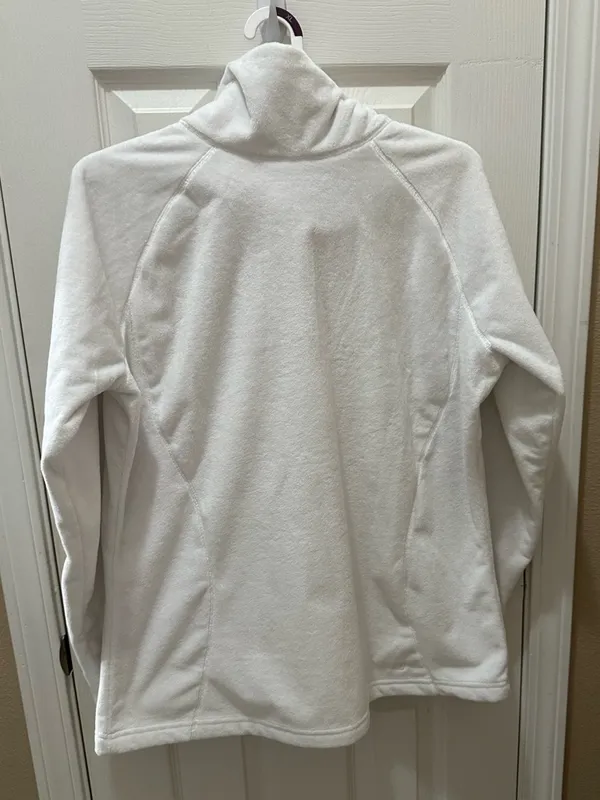 Obermeyer half-zip white fleece pullover size XL - Image 3